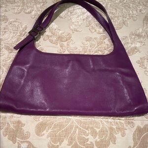 Gucci Purple Leather Double-Strap Shoulder Bag